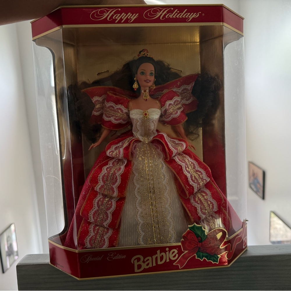 1997 New in Sealed Box Barbie Special Edition Holiday Doll - Red and Gold